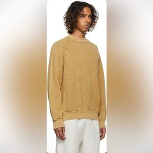 Les Tien Mineral Wash Mock Neck Sweatshirt size M